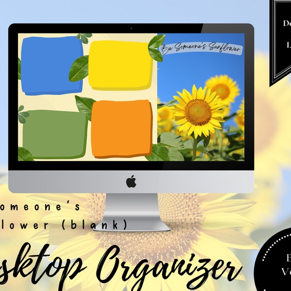 Blank Unlabeled "Be Someone's Sunflower" Wallpaper Set