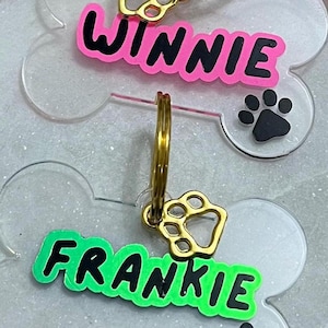 Cute Custom Pet Tags – Personalized ID Tags for Dogs & Cats, Durable, Cute Designs, Customizable with Pets Name, Perfect Pet Gift