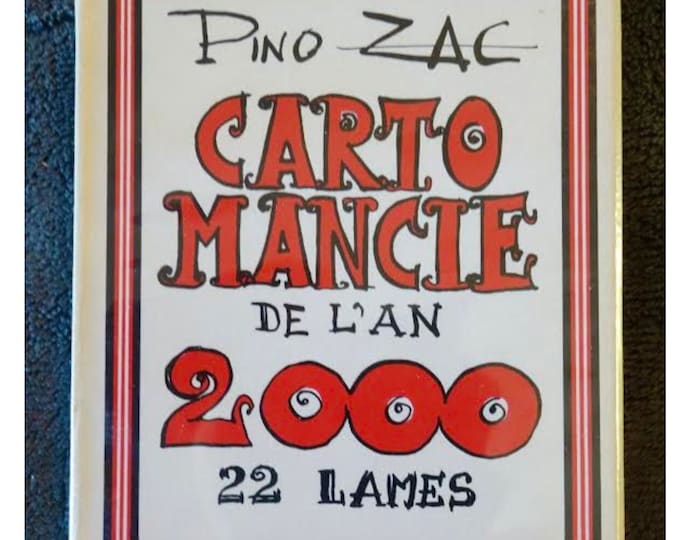 Cartomancy of the Year 2000, 22 cards, designed by Pino Zac, PRICE REDUCED, vintage Tarocchi from 1981, published by Grimaud France