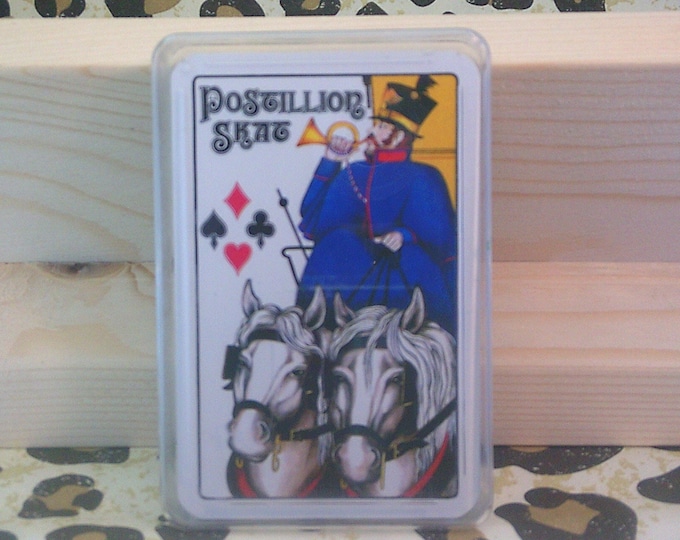 Postillion skat German Post 500th anniversary - playing cards German - vintage from 1988 - made by ASS - delivered in plastic box -