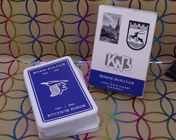 Playing cards "BINKSE RUILCLUB" - made by Carta Mundi - vintage from around 1991 - 52 cards plus 3 jokers - non-standard collector's deck