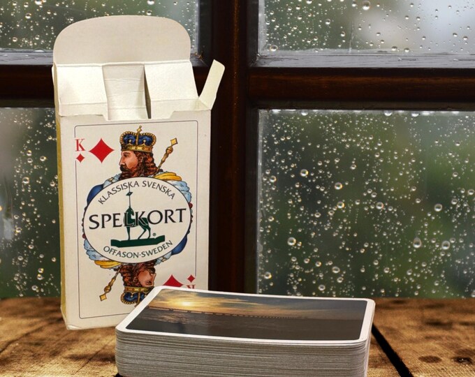 Swedish Playing Cards - SPELKORT - 52 cards 3 jokers - free shipping - Swedish image - unplayed - original box - OFFASON