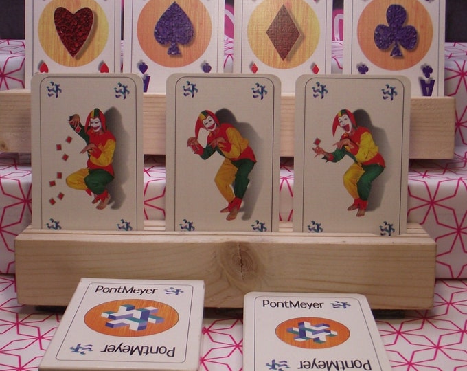 PontMeyer Construction Playing Cards - advertising deck - non-standard image, made by Carta Mundi ca 1980 - published by Blair Type&Art