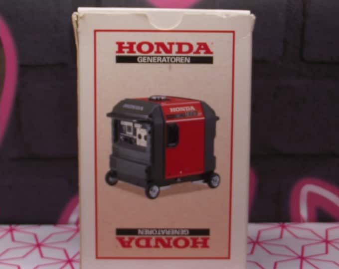 Advertising deck, for HONDA NEDERLAND bv, B&V cards, vintage ca 1990, 2 jokers 1 text card, beautiful image, honda generators, 52 cards