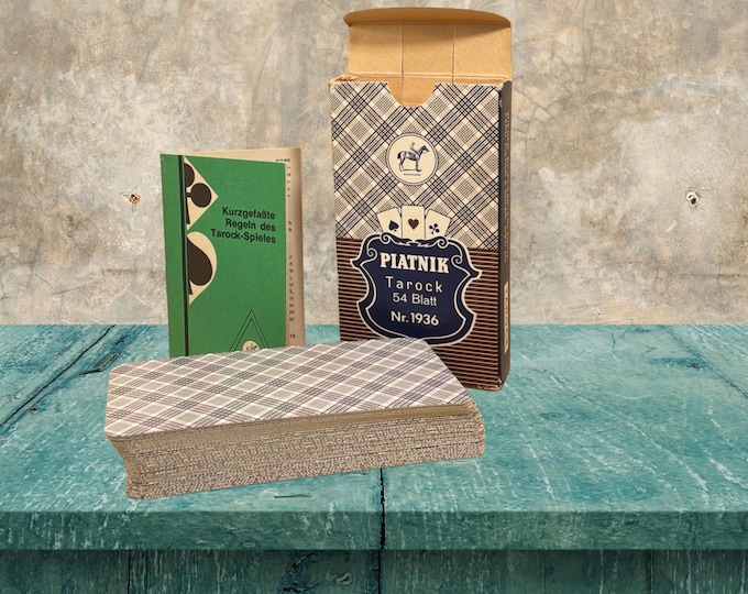 Piatnik Tarock Playing Cards - 1970s - Complete deck unplayed in original box - No. 1936 - Vintage Collectible