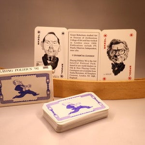 Karty do gry „Playing Politics '92 - PACK OF LIES” z lat 90. - projekt „Grant Robertson” - wyprodukowane przez Intercol - Wielka Brytania