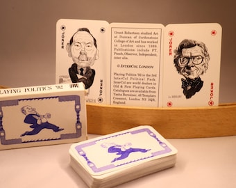 1990s "Playing Politics '92 - PACK OF LIES" Playing Cards - Design "Grant Robertson" - Made by Intercol - Great Britain