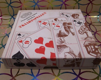 Unique and rare Double-decker advertising playing cards "CITO" paramedical and medical employment agency - vintage deck from around 1980 - complete with jokers