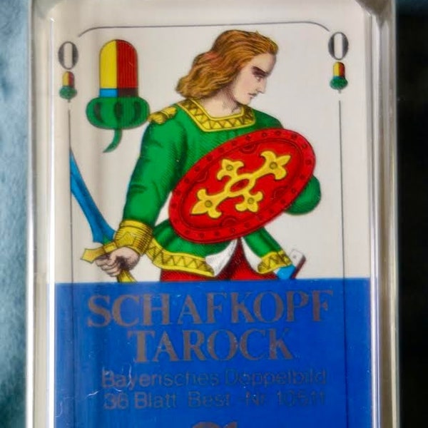 Playing cards deck - schafkopf tarock - made by FX SCHMID Germany - bayersches Doppelbild - 36 cards no. 10511 - in palstic box