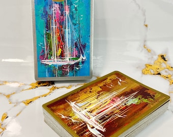 double deck playing cards - from “CONGRESS” - 1 deck is still in cellophane - both have 2 jokers - international/english pattern - vintage