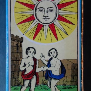Tarocchi Epinal, vintage del 1979, OOP, 78 tarocchi, realizzati da Grimaud France, disegnati nel 1820 dagli artisti della stampa PELLENIN