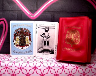 Beautiful souvenir cards "JOYAUX DE BELGIQUE" - Made by Van Genechten Turnhout Belgium - vintage from ca 1958 - 52 cards plus 4 jokers