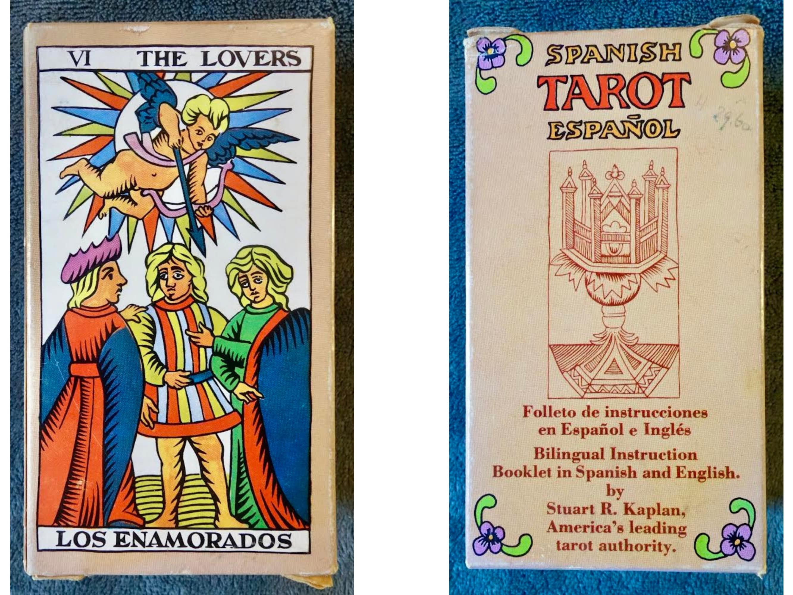 Spanish tarot - Bilingual TAROT printed in 70s www.TarotBg.eu