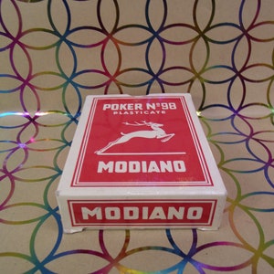 Spielkarten POKER Nr. 98 – hergestellt von Mondiano aus dem Jahr 1967. Werbedeck für Lloyd Triestino Vintage aus der Zeit um 1965 – Karten noch in Zellophan