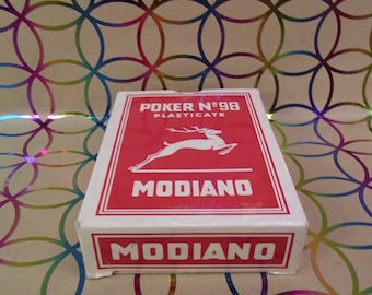 Playing cards POKER no. 98 - made by Mondiano from 1967 Advertising deck for Lloyd Triestino vintage from around 1965 - cards still in cellophane