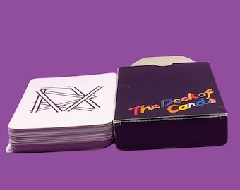 The Card Game by Andrew Jones Art. Vintage playing cards including jokers, by Carta Mundi from 1979, 54 versions with art, non-standard deck