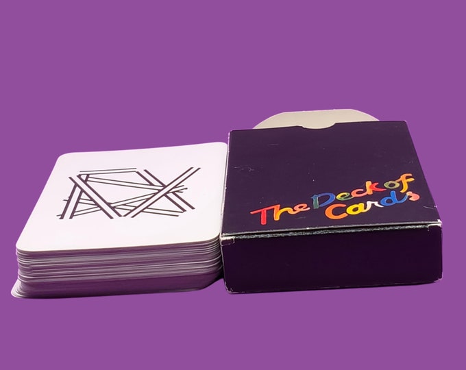 The Card Game by Andrew Jones Art. Vintage playing cards including jokers, by Carta Mundi from 1979, 54 versions with art, non-standard deck