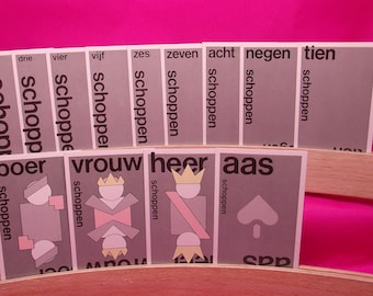 Playing cards made by Carta Mundi - limited edition of 2000 - design by Robert van Rixtel - Vintage from ca 1980