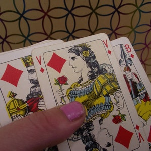 Naipes - fabricados por Playing Cards Factory Holanda - Vintage de alrededor de 1960 - para los grandes almacenes HEMA - Diseño de Renania - baraja completa