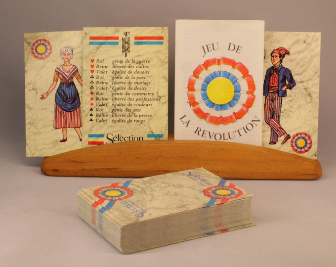 JEU de la REVOLUTION, deck of 52 playing cards, plus 2 jokers, plus 1 card with text, Reprint by Carta Mundi, selection of Readers Digest