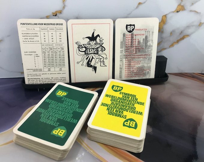 2 advertising decks BP petrol and petroleum - Unique BP jokers - International pattern - complete card games