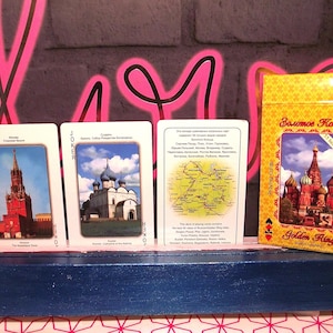 Naipes - Recuerdo - Imagen única - 2 comodines - este juego de cartas consta de 54 cartas con vistas de las ciudades del "Anillo de Oro Ruso"