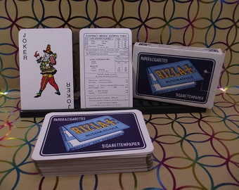 Advertising Playing Cards - "RIZLA" cigarette - vintage from ca 1960 - made by Van Genechten Belgium - Genoese statue