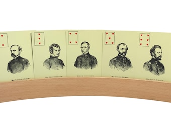 Union Generals Playing Cards, vintage deck from 1960, each card shows portrait of a Union General, made by US Games Systems