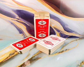 Beautiful vintage "MARTINI" playing cards - 2 x advertising decks - Dutch and Belgian pattern - made by Van Genechten Belgium - from around 1970