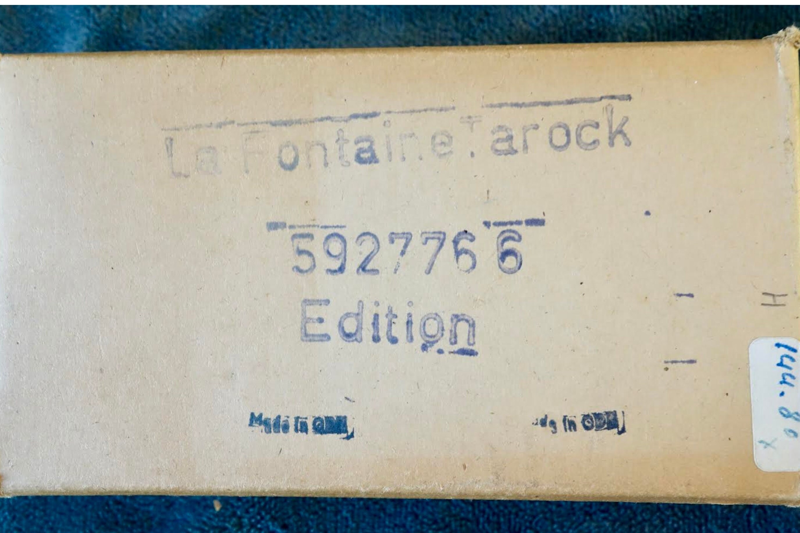 La Fontaine Tarot, Vintage From 1981, Facsimile of Ulrich
