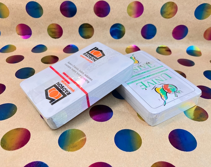 2 x Vintage Playing Card decks from 1970 - “BERLINER SPIELKARTEN” in West Germany - 2 x 52 + jokers - in cellophane - International image -