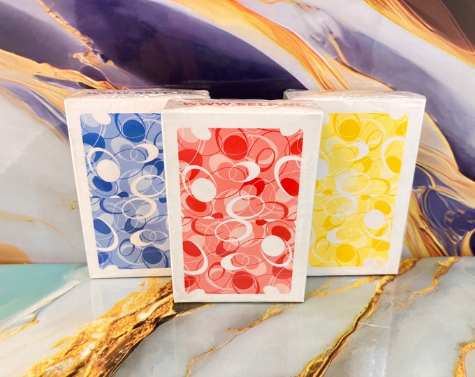 playing cards 3 complete decks from the brand Selp - international pattern - all decks are in cellophane - vintage from around 2003 - new in sea