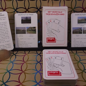 Baralho publicitário para "VEGRO" - 52 cartas mais 2 curingas - fabricado pela Carta Mundi - item de colecionador vintage - cartas de baralho exclusivas - baralho completo
