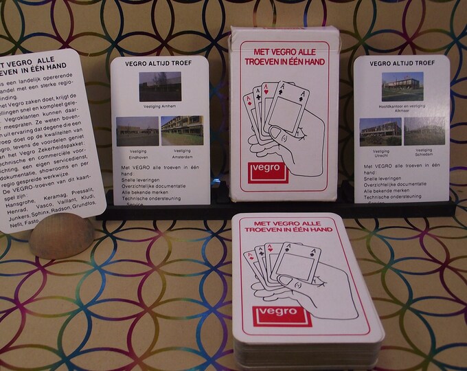 Advertising deck for "VEGRO" - 52 cards plus 2 jokers - made by Carta Mundi - vintage collector's item - unique playing cards - complete deck