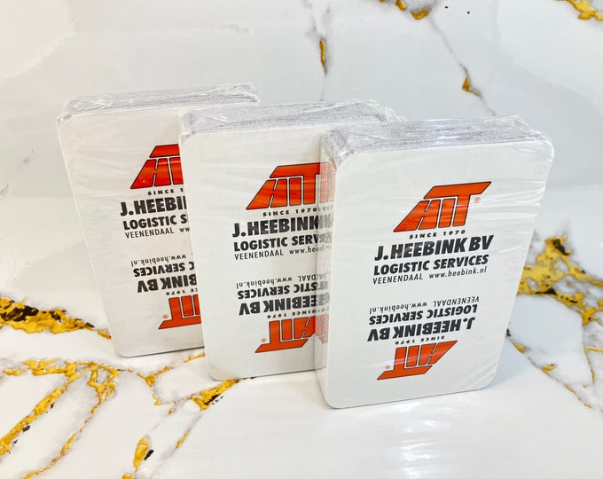 3 x playing cards in seal - complete deck - of heroes - advertising card games - vintage from around 2000 - J Heebink BV - Dutch edition