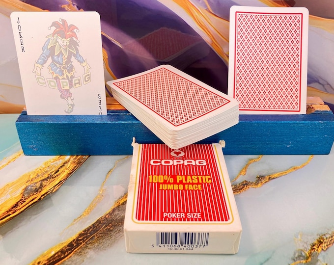 Poker "size Jumbo face" playing cards - vintage - made by Carta Mundi - belgium turnhout - 52 cards - international image - Copag