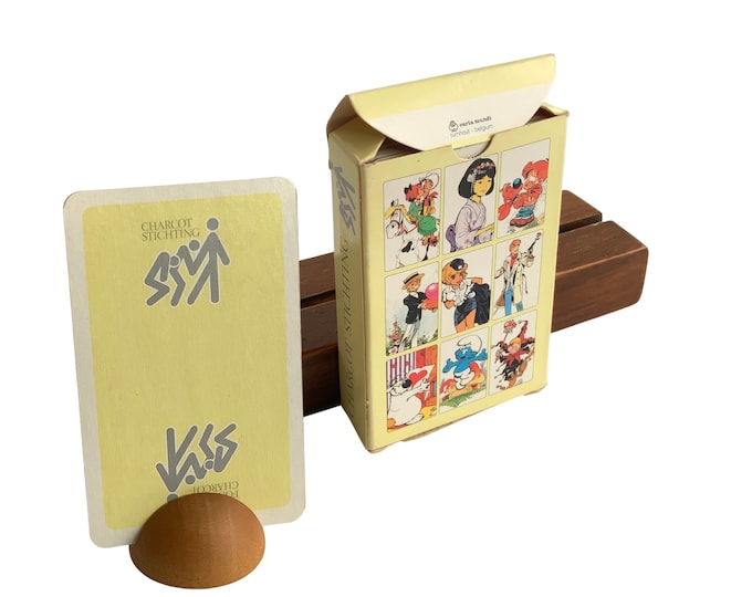 Deck of playing cards "Charcot Foundation" - Carta Mundi - vintage CA1990 - comic artists Dialectic MS Belgium © lombard dupa - research MS