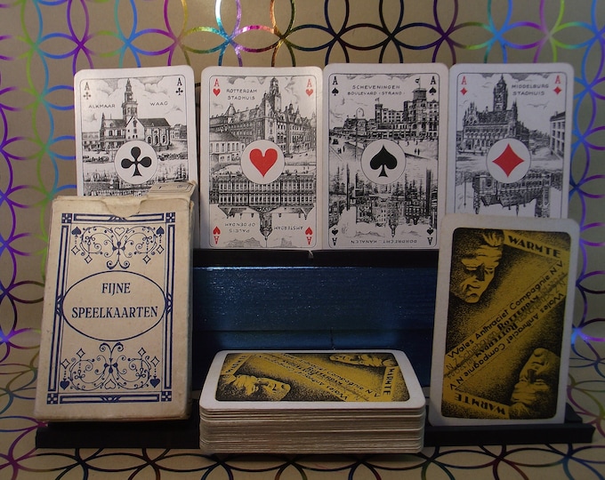 Fine Playing Cards “WHIST” Brepols - Antique cards from around 1920 - black and white illustrated aces - standard Dutch image - Cartes Royal