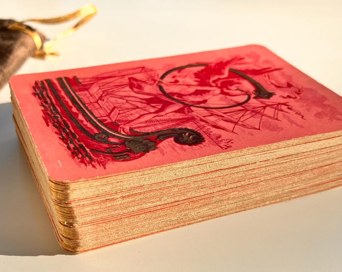 Playing cards "CARTES de LUXE NO. 1" 150-year-old antique and extremely rare - 51/52 - made by L. Biermans - Belgium Turnhout in 1877