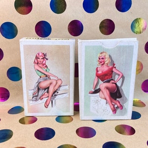 Cartes à jouer vintage - Van Genechten en Belgique - vintage vers 1960 - IMAGE INTERNATIONALE - coins dorés - 2 beaux jeux