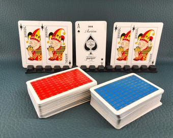 Unused "Avión" No. 201 - "patience Liliput" playing cards - by Heraclio Fournier - vintage double deck - Spain - international image