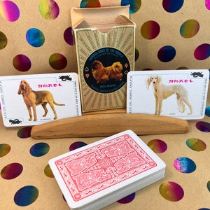 Carte da gioco per cani "CANI FAMOSI DEL MONDO" - made in Hong Kong - mazzo completo - con 54 foto a colori - non standard