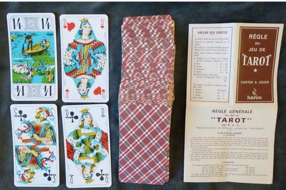 Tarot Jeu De Cartes, Heron, 78 Tarot Cards, Jeu De Tarot, Vintage Deck,  Series Opak Ref 451 