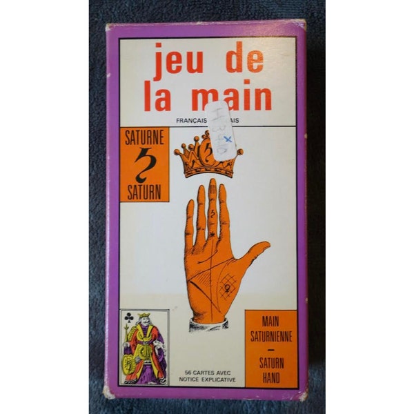 Grimaud Jeu de la Main, Palmistry fortune telling cards, c. 1963 vintage,  verzamelaars object, erg zeldzaam tarot dek,