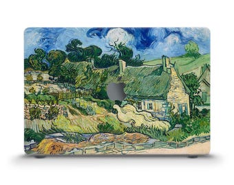 Van Gogh MacBook case Vintage art Aesthetic MacBook Air 13 15 inch M5 M4 Pro 13 14 16 Oil painting Green landscape Nature Elegant case