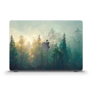 Custodia MacBook Trees Estetica Foresta Natura Boschi MacBook Air 13 M2 Pro 13 14 Pro 16 M1 Pro 15 12" Verde Alberi Bosco Trendy Elegante custodia