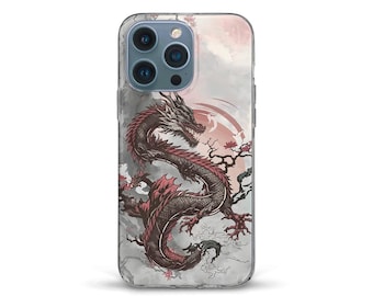Dragon iPhone case Trendy aesthetic Japanese iPhone 16 15 pro max iPhone 14 iPhone 13 12 Galaxy s24 s23 for men Asian dragon design cover