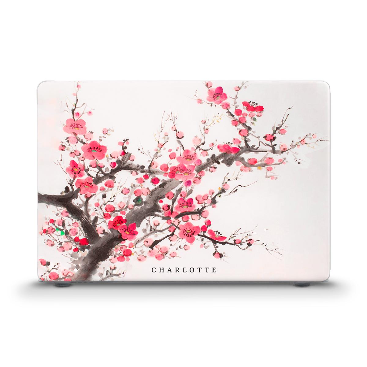 手書き風☆フラワーケースに名前が入れられるMacbookケース 手書き風☆フラワーケースに名前が入れられるMacbookケース (PC