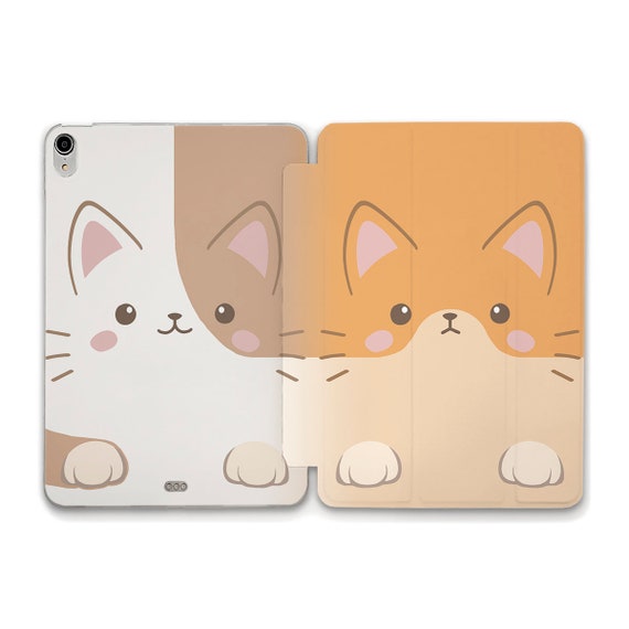 Cat iPad Case for Kids Girls Cute iPad 10th 9th iPad Air 11 5th