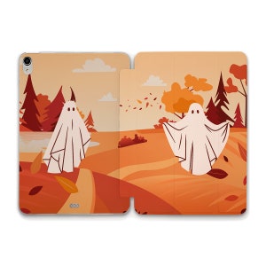 Halloween iPad case Cute Ghost Orange Nature iPad 10.2 Air 5 10.9 iPad Pro 12.9 11 Mini 6 iPad 9.7 10.5 inch Horror Autumn Funny Trendy case